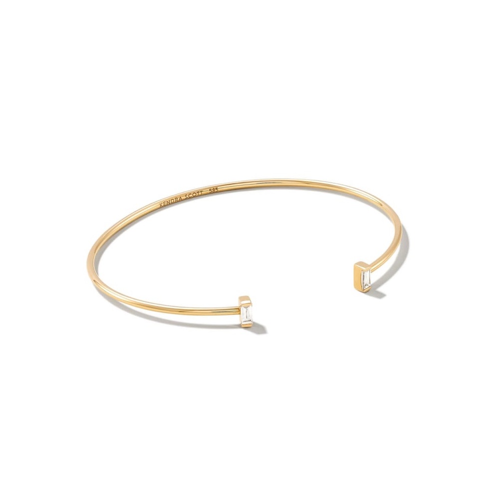 Kendra Scott .19ctw diamond 14k yellow gold open bracelet